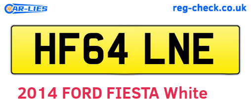 HF64LNE are the vehicle registration plates.