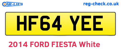 HF64YEE are the vehicle registration plates.