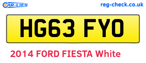 HG63FYO are the vehicle registration plates.