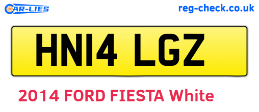 HN14LGZ are the vehicle registration plates.