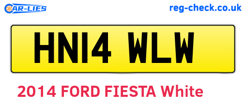 HN14WLW are the vehicle registration plates.