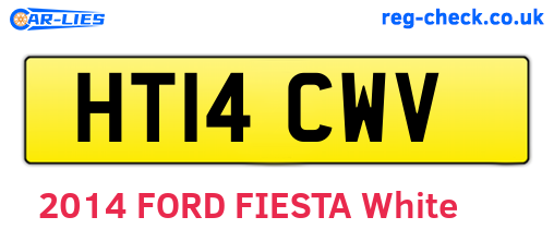 HT14CWV are the vehicle registration plates.