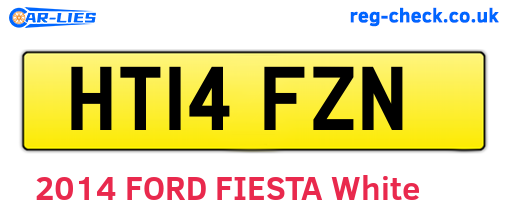 HT14FZN are the vehicle registration plates.