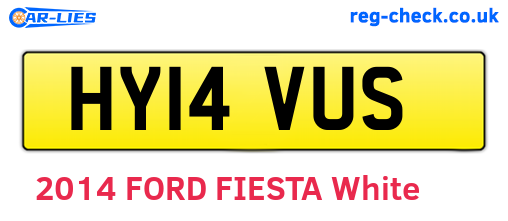 HY14VUS are the vehicle registration plates.
