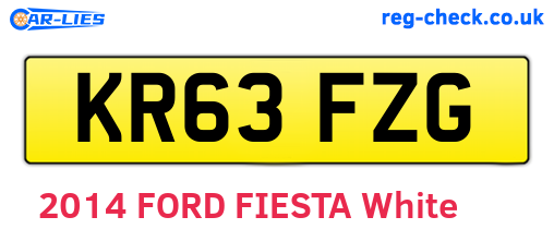 KR63FZG are the vehicle registration plates.