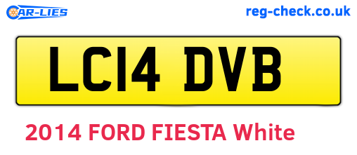 LC14DVB are the vehicle registration plates.
