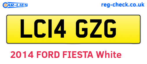 LC14GZG are the vehicle registration plates.