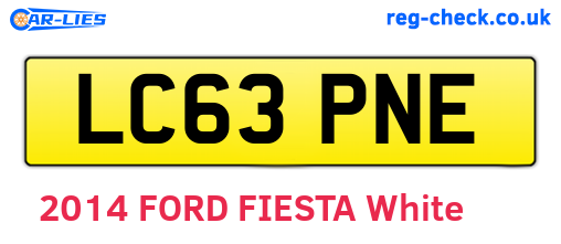 LC63PNE are the vehicle registration plates.