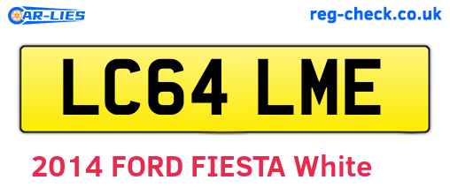 LC64LME are the vehicle registration plates.