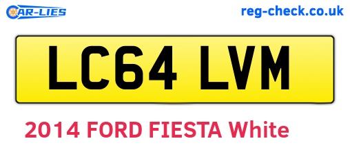 LC64LVM are the vehicle registration plates.