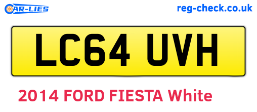 LC64UVH are the vehicle registration plates.