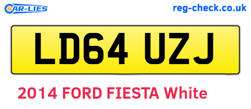 LD64UZJ are the vehicle registration plates.
