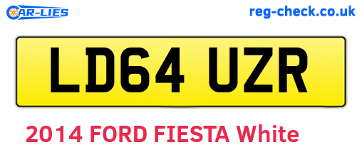 LD64UZR are the vehicle registration plates.