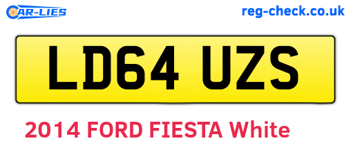 LD64UZS are the vehicle registration plates.