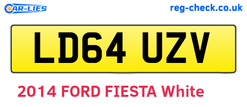 LD64UZV are the vehicle registration plates.