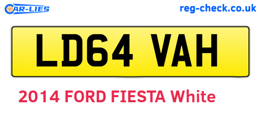 LD64VAH are the vehicle registration plates.