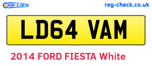 LD64VAM are the vehicle registration plates.