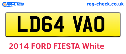 LD64VAO are the vehicle registration plates.