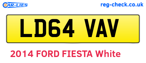 LD64VAV are the vehicle registration plates.