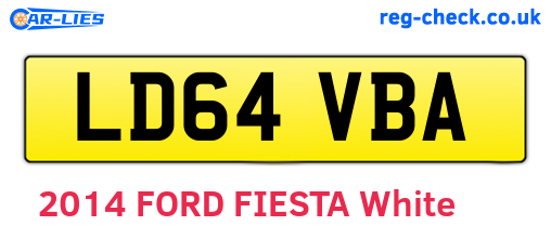 LD64VBA are the vehicle registration plates.