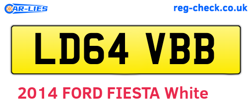 LD64VBB are the vehicle registration plates.