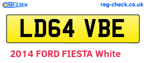 LD64VBE are the vehicle registration plates.