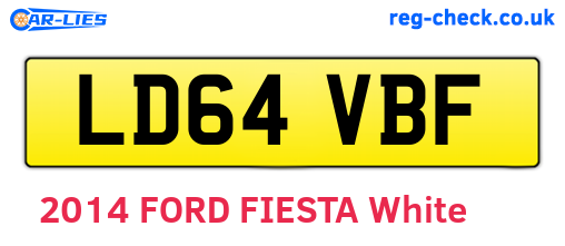 LD64VBF are the vehicle registration plates.