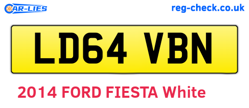 LD64VBN are the vehicle registration plates.