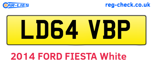 LD64VBP are the vehicle registration plates.