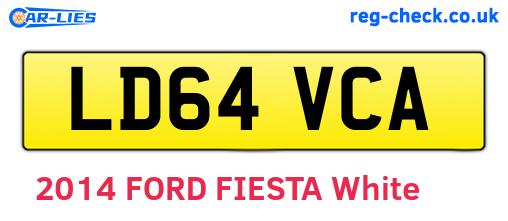 LD64VCA are the vehicle registration plates.