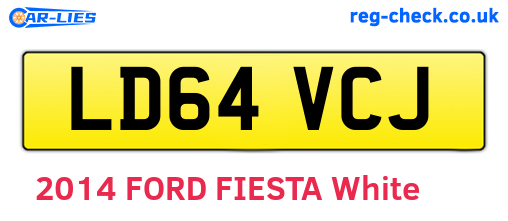 LD64VCJ are the vehicle registration plates.