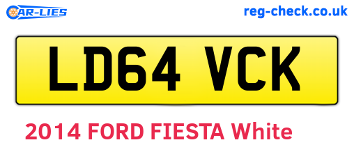 LD64VCK are the vehicle registration plates.