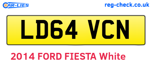 LD64VCN are the vehicle registration plates.