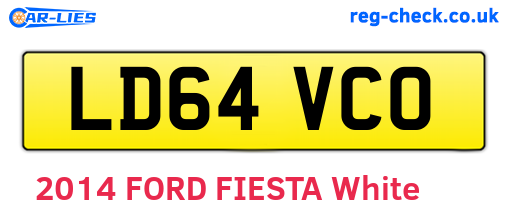 LD64VCO are the vehicle registration plates.