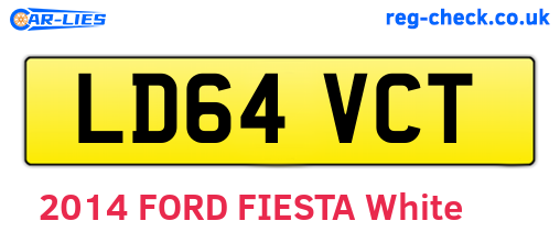 LD64VCT are the vehicle registration plates.