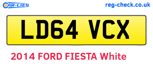 LD64VCX are the vehicle registration plates.