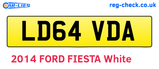 LD64VDA are the vehicle registration plates.