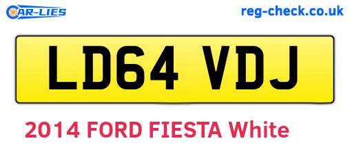LD64VDJ are the vehicle registration plates.
