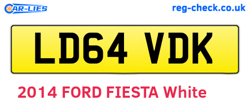 LD64VDK are the vehicle registration plates.