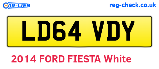LD64VDY are the vehicle registration plates.