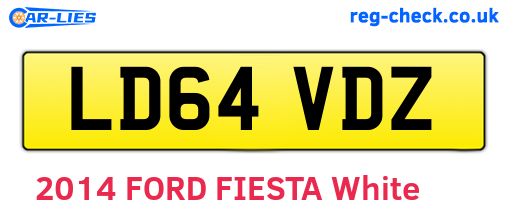 LD64VDZ are the vehicle registration plates.