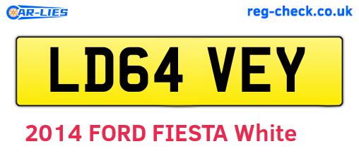 LD64VEY are the vehicle registration plates.