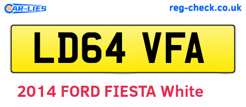 LD64VFA are the vehicle registration plates.