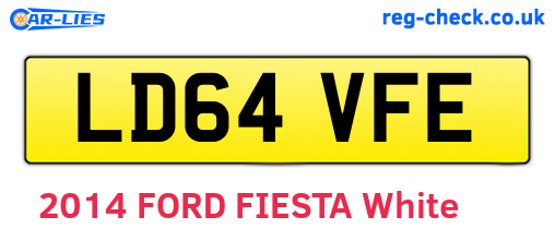 LD64VFE are the vehicle registration plates.