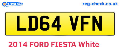 LD64VFN are the vehicle registration plates.