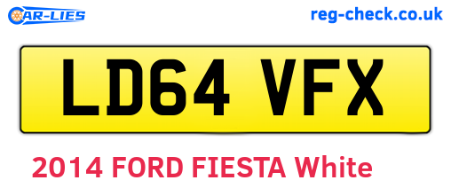 LD64VFX are the vehicle registration plates.