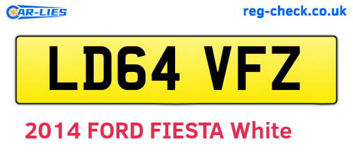 LD64VFZ are the vehicle registration plates.