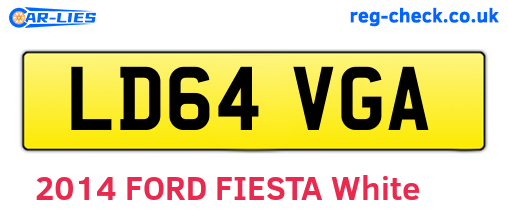 LD64VGA are the vehicle registration plates.