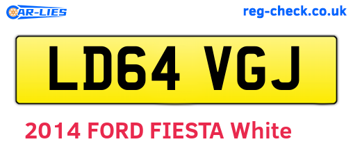 LD64VGJ are the vehicle registration plates.