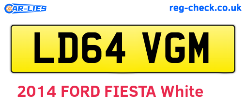 LD64VGM are the vehicle registration plates.